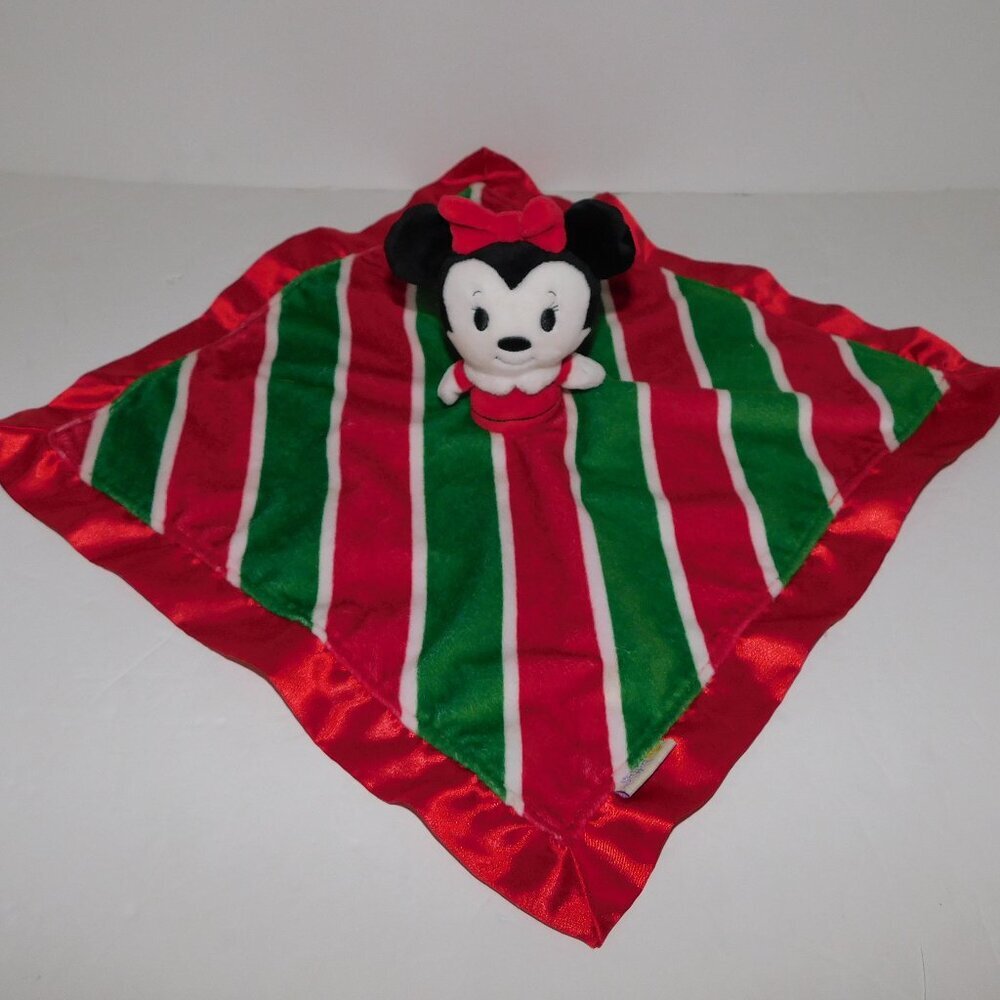 Hallmark Itty Bittys Disney Minnie Mouse Red Green Christmas Security Blanket